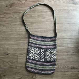 Multi color woven bag